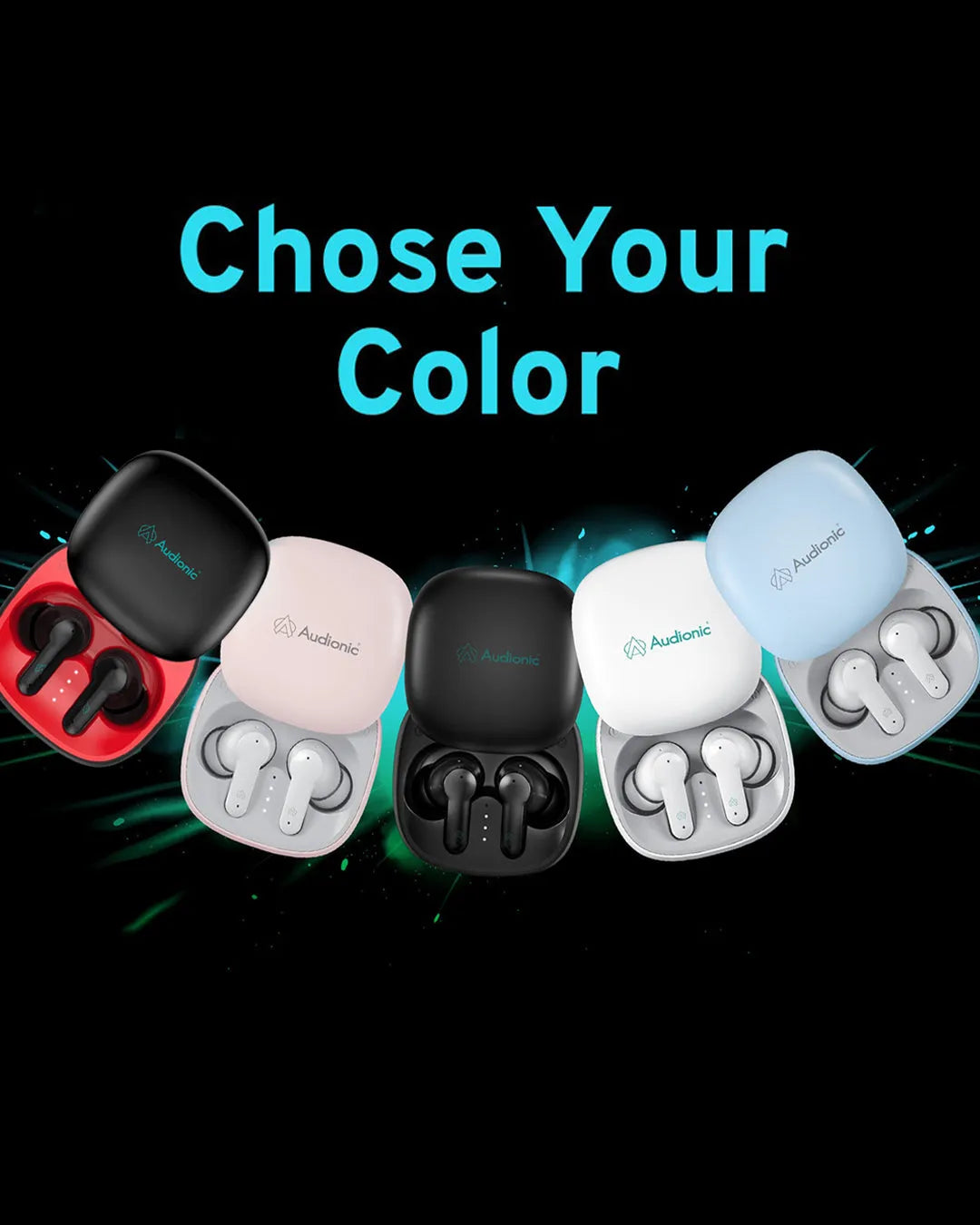 Audionic Airbud 550 Quad MIC ENC Earbuds, Gaming Mode, IPx4 Water Proof TWS Wireless Earbuds With 26 Hour Playtime Bluetooth Ear buds And Headphones