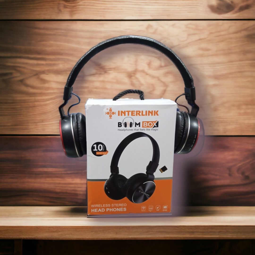 Boom Box Stereo Headphones Interlink