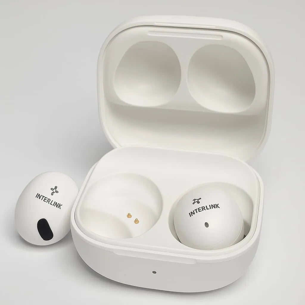 Interlink Earbuds One Wireless Bluetooth Earbuds – Inspired by Samsung Galaxy Buds 2 & Airpods | Premium Sound Quality | Active Noise Cancellation | Smart Touch Controls | Comfortable In-Ear Fit Like Airdots | Compact Charging Case | Long Battery Life