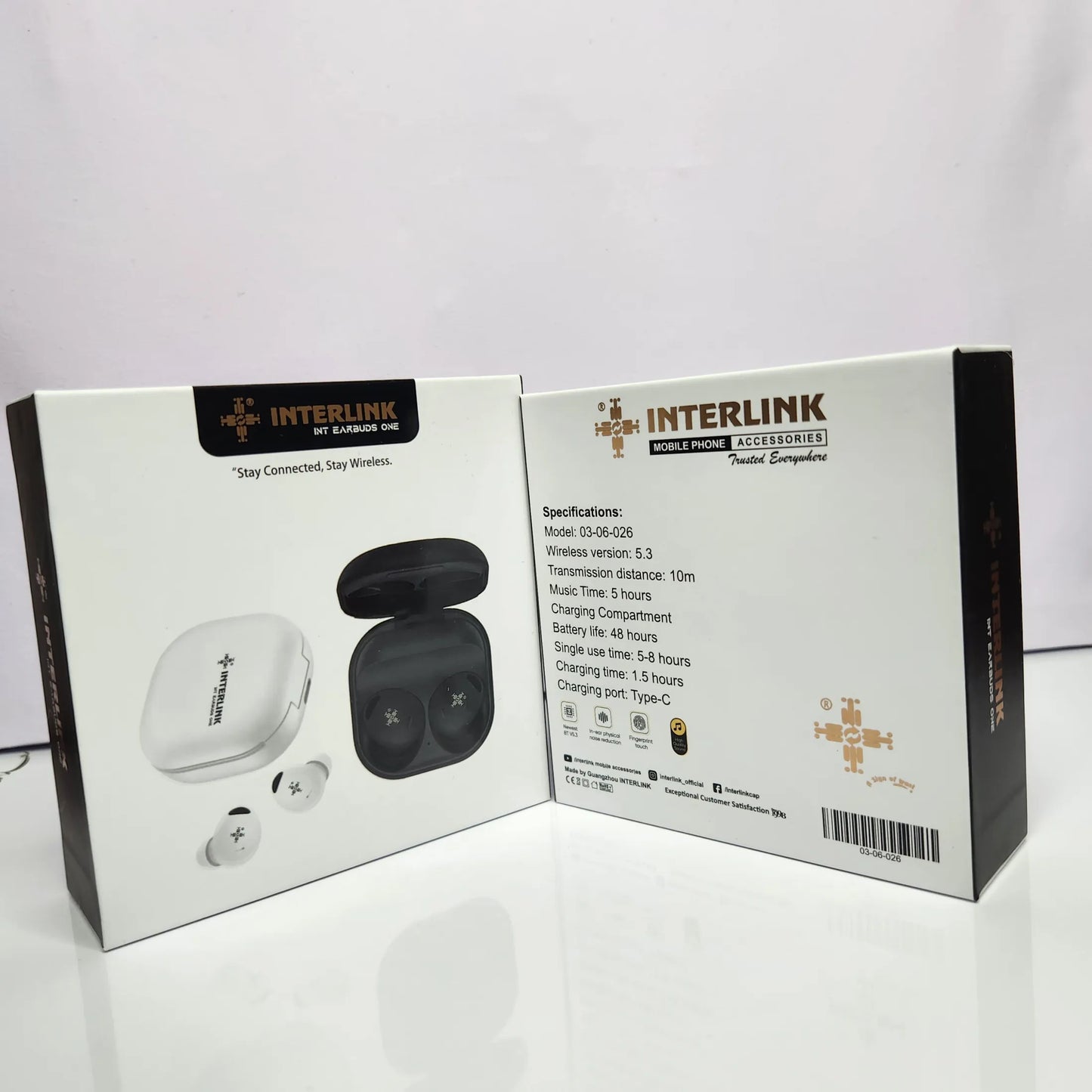 Interlink Earbuds One Wireless Bluetooth Earbuds – Inspired by Samsung Galaxy Buds 2 & Airpods | Premium Sound Quality | Active Noise Cancellation | Smart Touch Controls | Comfortable In-Ear Fit Like Airdots | Compact Charging Case | Long Battery Life