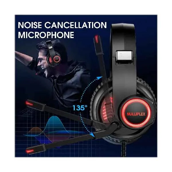 Nulliplex N2 Gaming Headset Red LED - The Azeem Shop